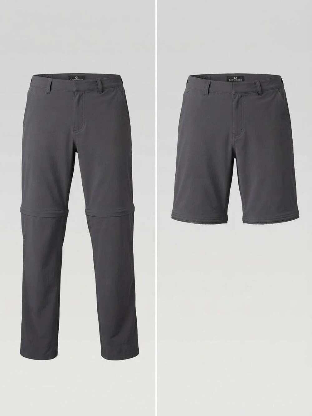 REI Co-op Convertible Hiking Pants Zip-Off Shorts Charcoal Gray 28W x 32L